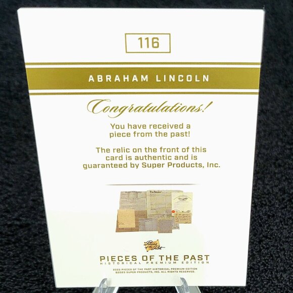Authentic Handwriting Relic of Abraham Lincoln 16th President of the USA - Picture 4 of 4